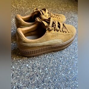 PUMA women's Suede Sneakers in Camel Brown US8